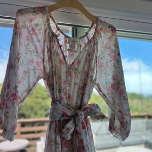 The Great. The Valley Dress in Pink Sweet Pea Floral, size O.